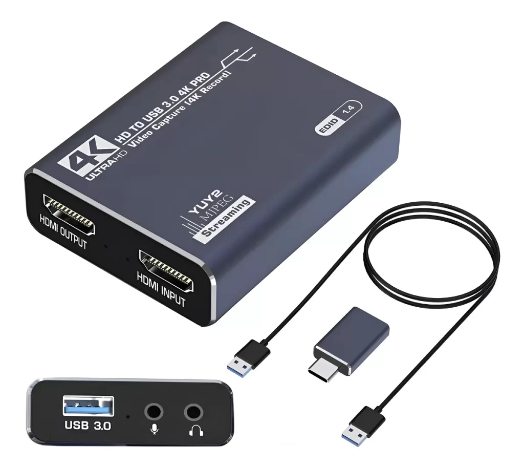 Gllai Placa de Captura de Vídeo Hdmi 4k Full Hd Usb 3.0 1080p 60fps Y01