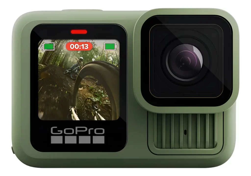 GoPro HERO13 Black em Verde Floresta - Câmera de Ação Edição Limitada à prova d'água 10m, 5.3K60, 27MP, HyperSmooth 6.0, GPS, Wi-Fi 6, Detecção Automática das lentes HB-Series