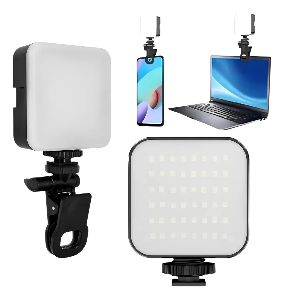Luz Led Iluminação Fotográfica Luz Preenchimento Branca Noturna Iluminador Profissional Luz de Estúdio Com Clip Portátil Celular E Notebook Reunião Online Fotos E Videos Marca Swave